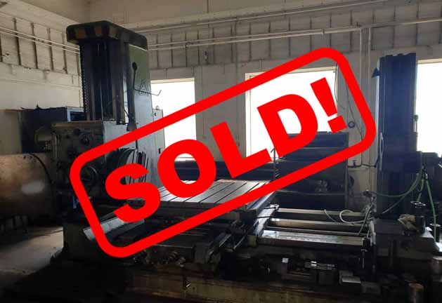 #05387 Horizontal Boring Machine TOS VARNSDORF W100A – ISO 50 – incl. tailstock and faceplate – Sold to India