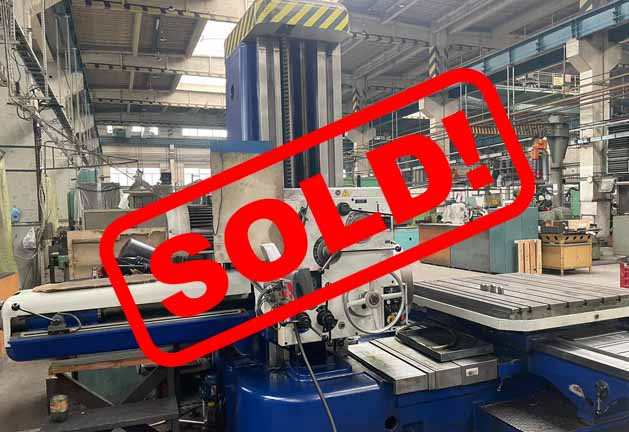 #05544 Horizontal Boring Machine TOS VARNSDORF W100A – ISO 50 – incl. tailstock and faceplate – sold in Czech Republic