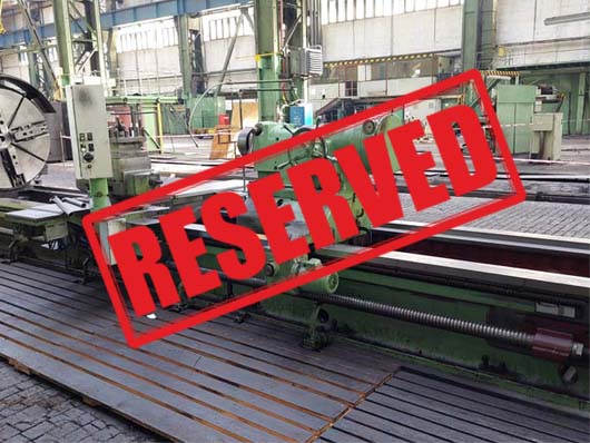 #06042 Horizontal Lathe SKODA SRM125/6000 – CNC MEFI 859 DUAL – Year of general modernization 2007 – incl. drilling spindle for drilling holes